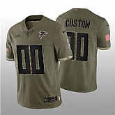 Men's Atlanta Falcons ACTIVE PLAYER Custom 2022 Olive Salute To Service Limited Stitched Jersey,baseball caps,new era cap wholesale,wholesale hats